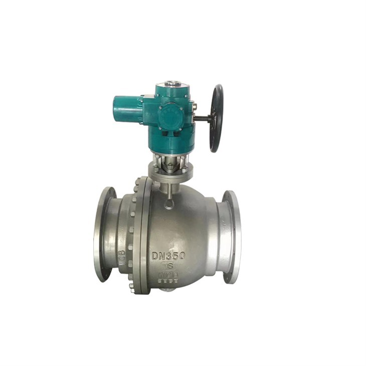 DN350 PN16 Electric Flange Metal Seal Cast Steel Ball Valve