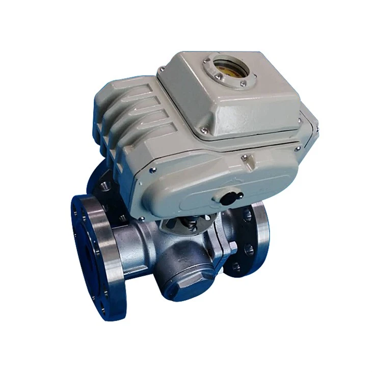 Flange L Port Three-way Ball Valve