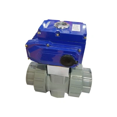 Elektrischer PVC-Kugelhahn mit Innengewinde