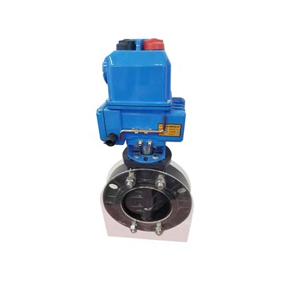 Motorisierte PVC-Absperrklappe mit weicher Dichtung