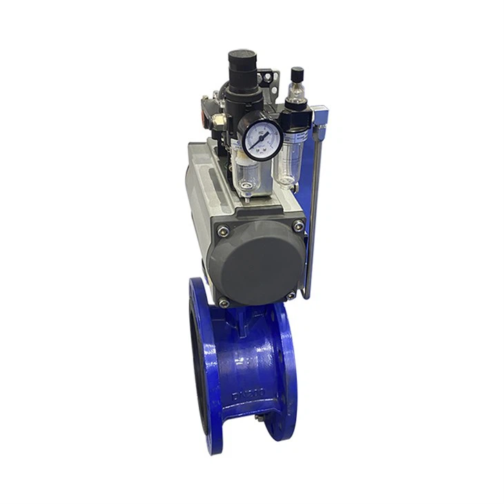 Pneumatic Flange Soft Seal Butterfly Valve